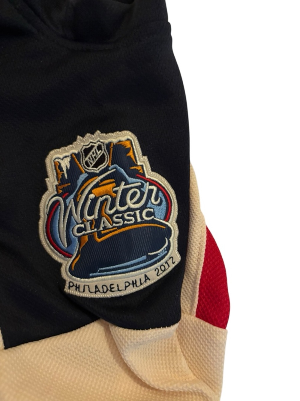 Reebok 2012 Winter Classic NY Rangers Cream/Navy/Red #30 Lundqvist Jersey Sz 48 - Picture 4 of 9
